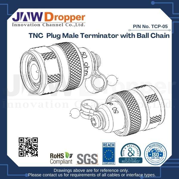 TNC  Plug Male Terminator with Ball Chain