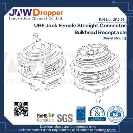 UHF Jack Female Straight Connector Bulkhead Receptacle (Panel Mount)