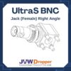 UltraS BNC Jack Female Right Angle Connectors